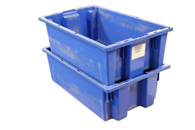 Used Stack and Nest Plastic Bins - 18" W x 11" L x 6.5" H