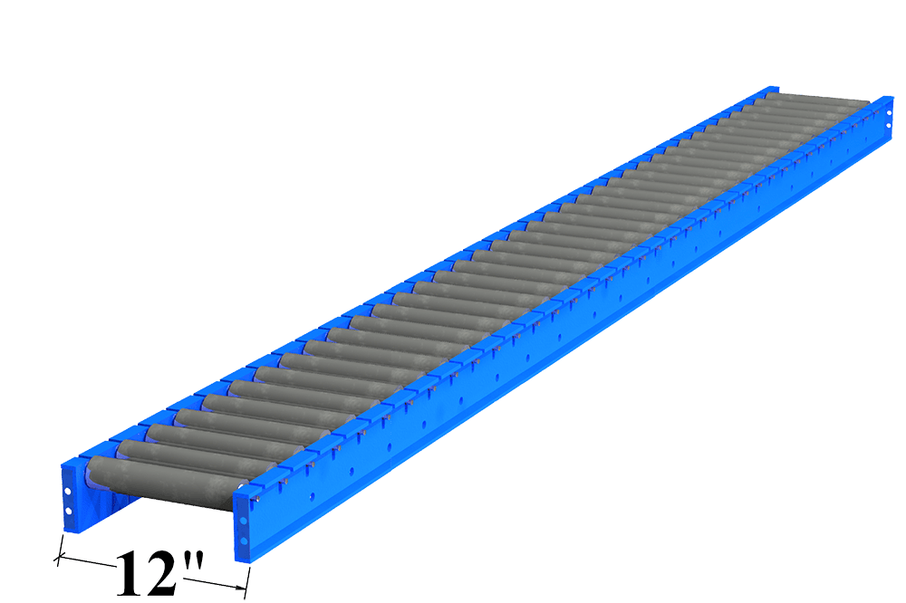 12" Wide Gravity Roller Conveyor