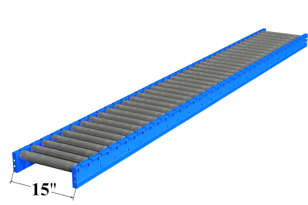 Used 15" Wide Gravity Roller Conveyor