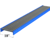 18" Wide Gravity Roller Conveyor