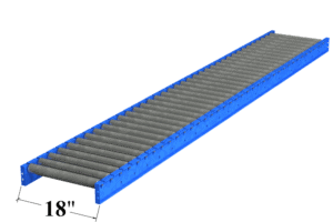 18" Wide Gravity Roller Conveyor
