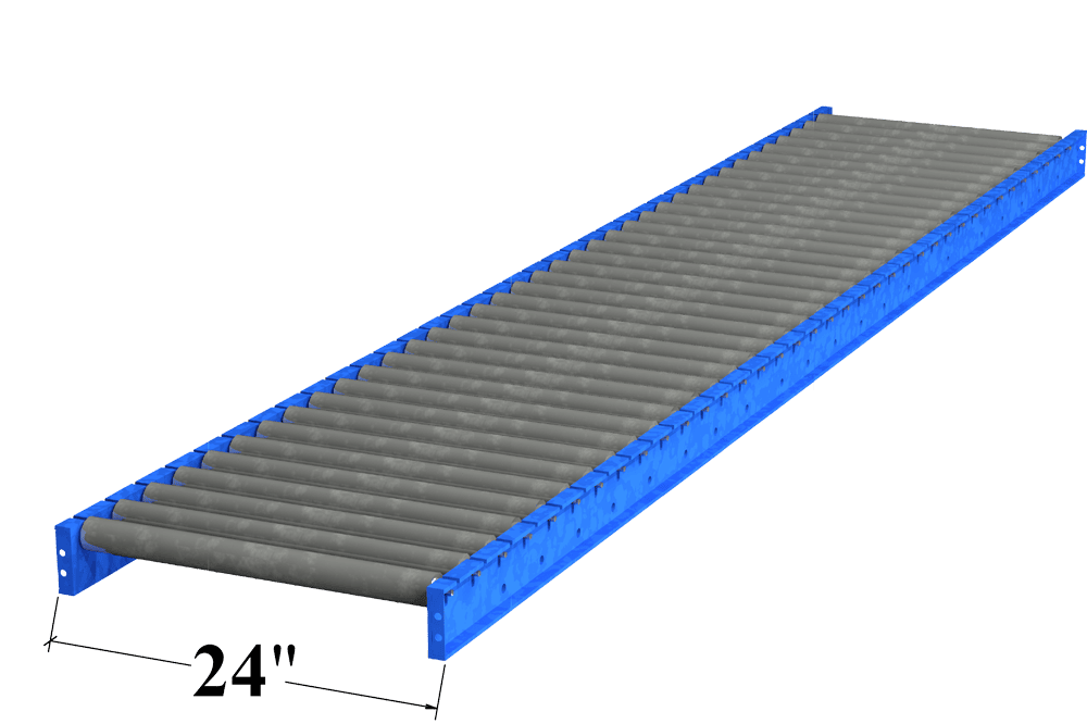 24" Wide Gravity Roller Conveyor