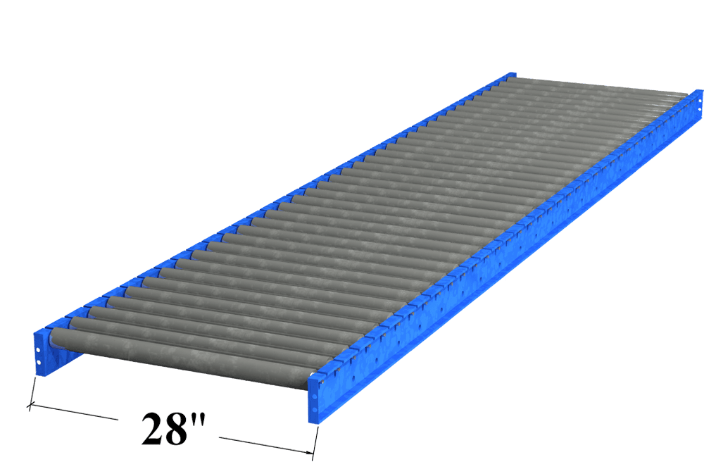 28" Wide Gravity Roller Conveyor