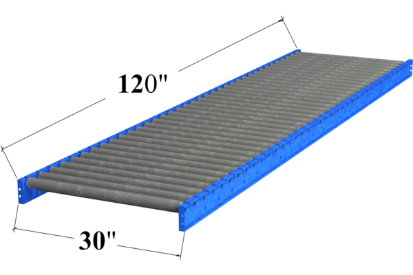 30" Wide Gravity Roller Conveyor