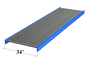 34" Wide Gravity Roller Conveyor