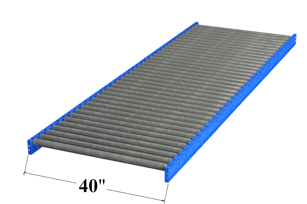 40" Wide Gravity Roller Conveyor