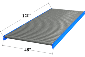 48" Wide Gravity Roller Conveyor