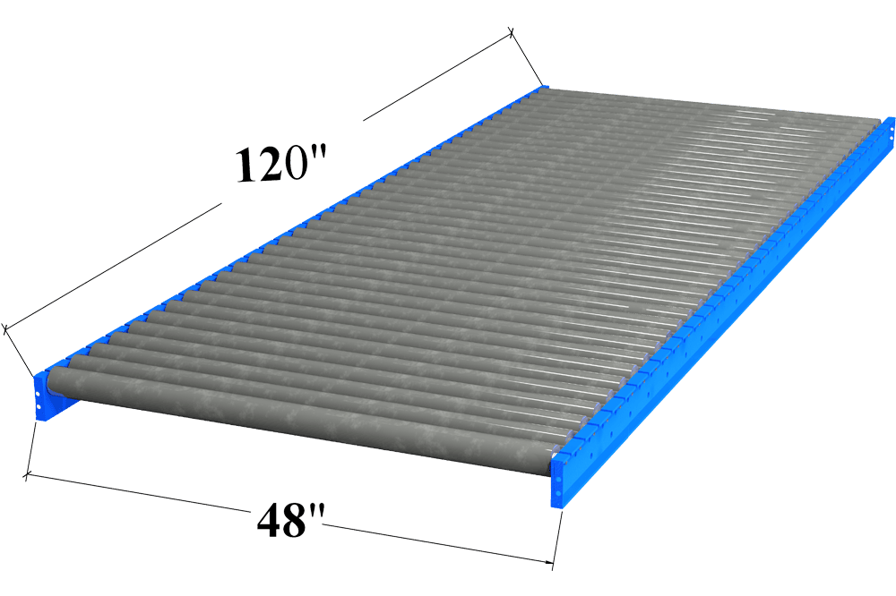 48" Wide Gravity Roller Conveyor