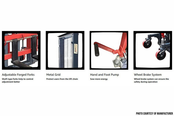 Used Pake Straddle Leg Manual Stacker