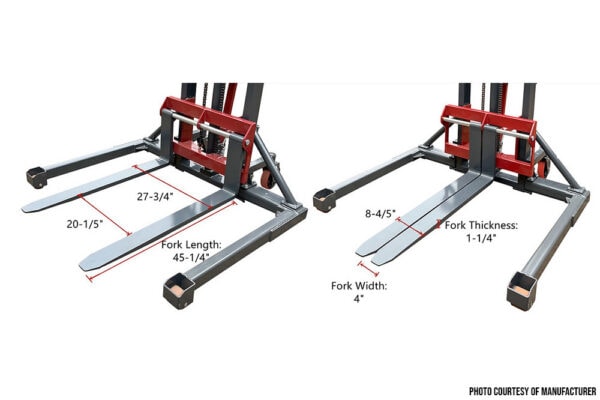 Used Pake Straddle Leg Manual Stacker