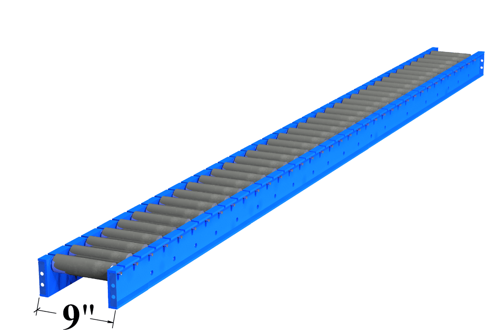 Used 9" Wide Gravity Roller Conveyor