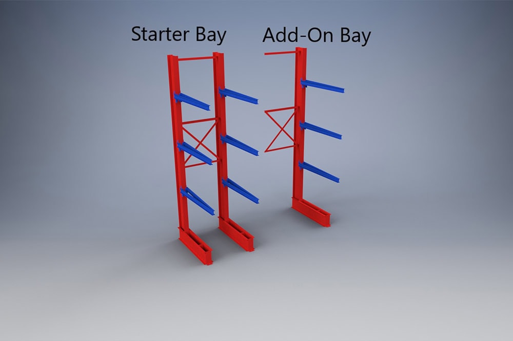 Cantilever Rack CAD Rendering