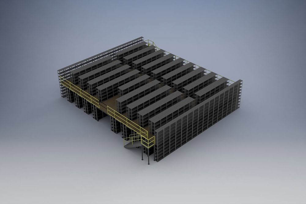 Shelf-Supported Mezzanine - CAD Rendering Shelf-Supported Mezzanine - CAD Rendering
