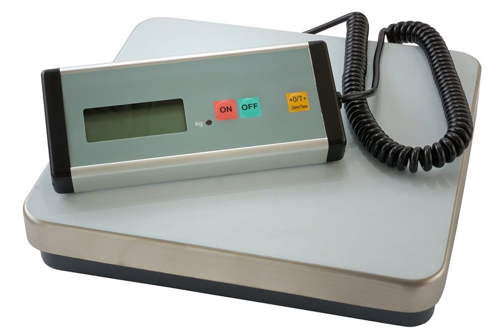 image of a warehouse scale with a digital reader on top of the scale