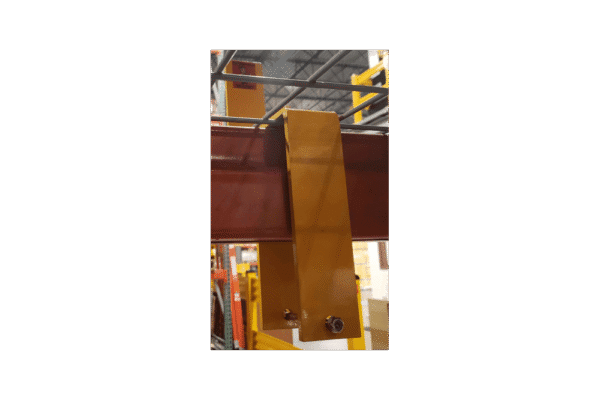 Save-ty Yellow Beam Pallet Stop Installed with Underbeam Bolt