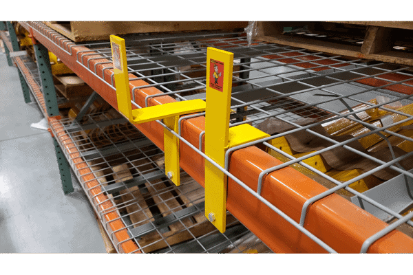 Save-ty Yellow Beam Pallet Stops - Overhang vs. Flush Mount