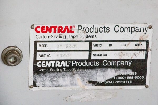 Used Central Products CP-622R Case Sealer For Sale