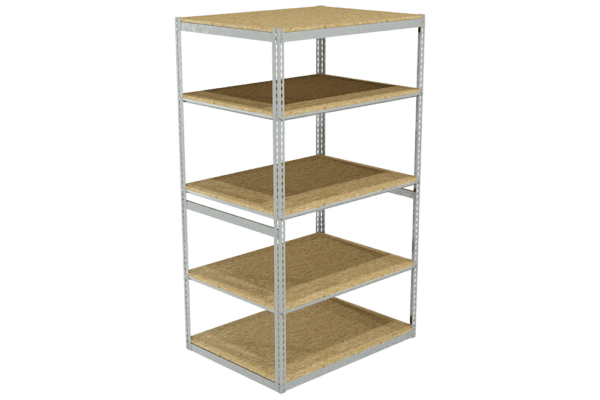 Used 18" Deep Boltless Shelving With Wood Decks For Sale