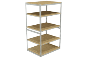 Used 36" Deep Boltless Shelving With Wood Decks For Sale