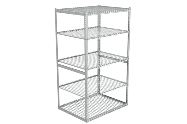 Used Boltless Shelving with Wire Decks - 24" Deep