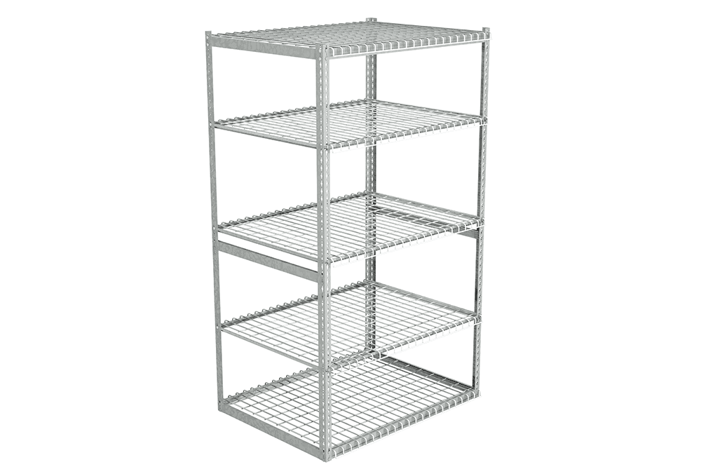Used Boltless Shelving with Wire Decks - 24" Deep