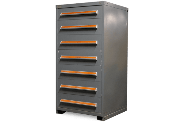 Pre-Owned 7 Drawer Stanley Vidmar Parts Cabinets