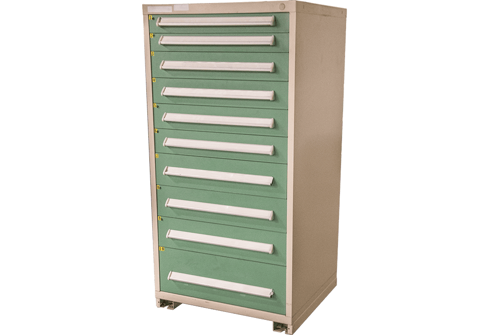 Used 10-Drawer Vidmar Parts Cabinets
