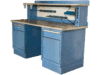 Used Lista Industrial Workbench With Divided Parts Cabinets For Sale