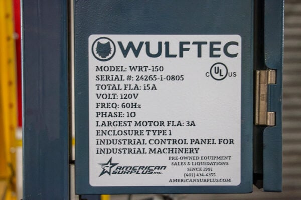 Wulftec WRT-150 Rotary Arm Stretch Wrapper Specifications