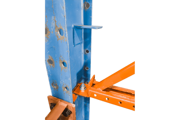 Used Regular Duty I-Beam Style Cantilever Rack For Sale at American Surplus - Bracing Connection To Column