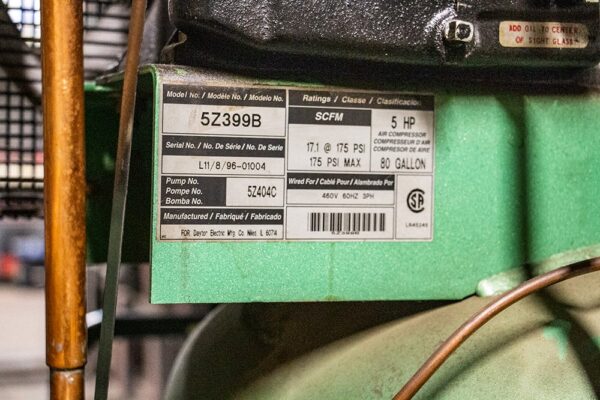 Used SPEEDAIRE Splash Lubricated Electric Air Compressors