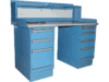 Used Lista Industrial Workbench With Divided Parts Cabinets