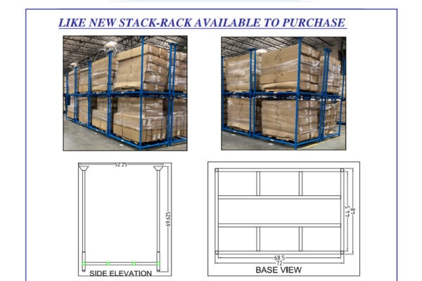 Like New 72" x 48" Stack Racks For Sale