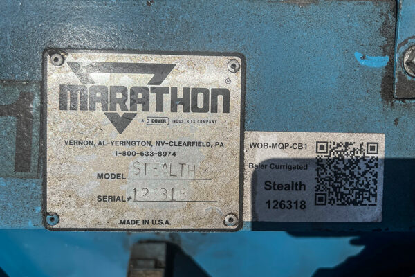 Used Marathon Stealth Manual Tie Horizontal Baler For Sale
