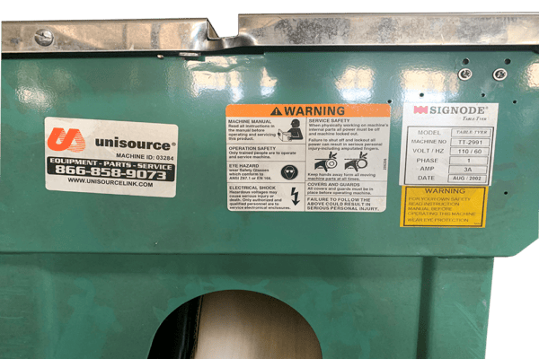 Used Signode Table Tyer Semi-Automatic Strapping Machine