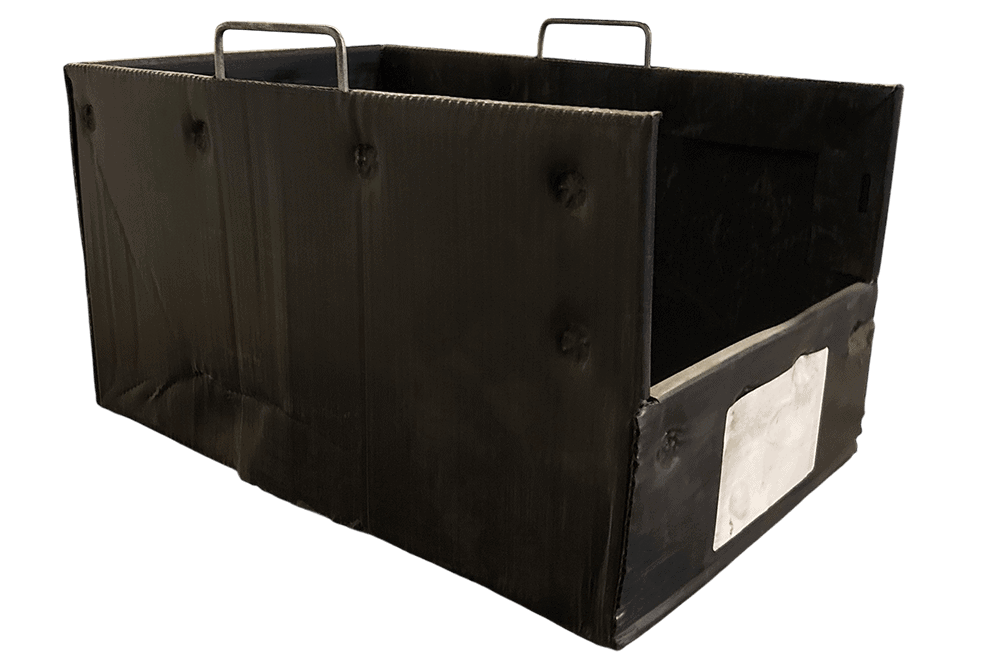 Used Corrugated Plastic Bins With Handles for Sale