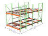 Used 4 Deep Teardrop Push Back Rack For Salee