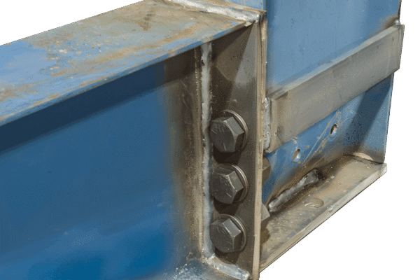 Used Regular Duty I-Beam Style Cantilever Rack For Sale at American Surplus - Base Connection to Column
