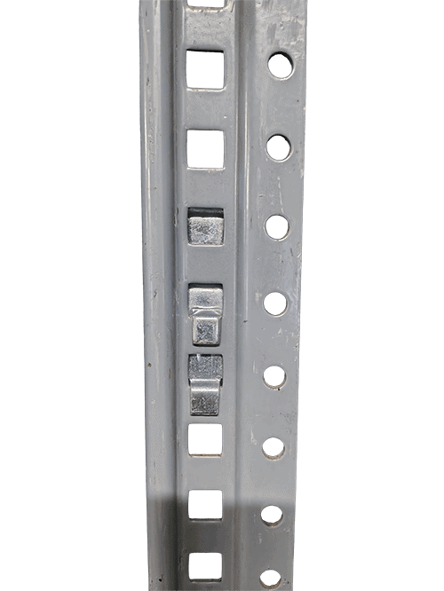 Rear view of InterRoyal shelving post with clip