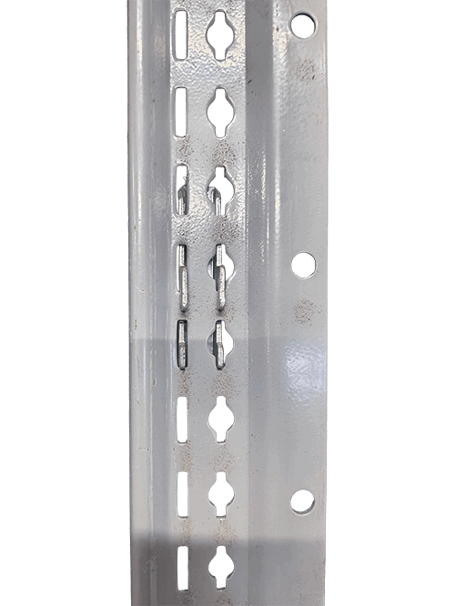 Rear view of Penco shelving post with clip