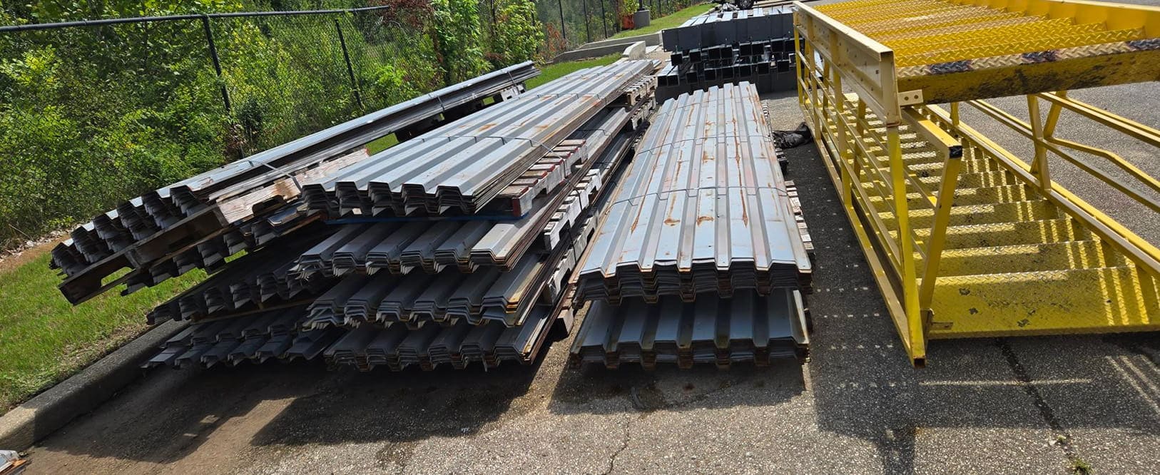 Mezzanine Staircases and B-Decking liquidated from a facility in Randolph, Massachusetts by American Surplus