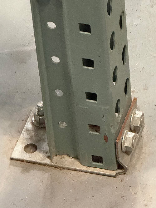 Images of used pallet racking liquidated from a facility in Frederick, Maryland by American Surplus
