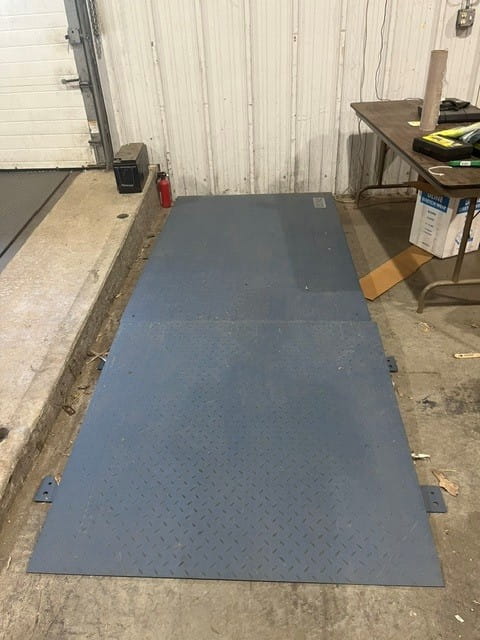 Used U-Line Floor Scale w/ Ramp & Display liquidated from a facility in Ipswich, Massachusetts by American Surplus