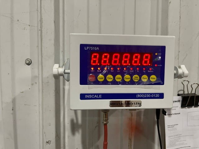 Used U-Line Floor Scale w/ Ramp & Display liquidated from a facility in Ipswich, Massachusetts by American Surplus
