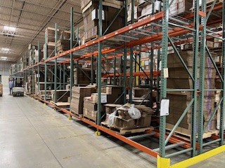 Images of used warehouse equipment liquidated from a warehouse in Mount Laurel, New Jersey
